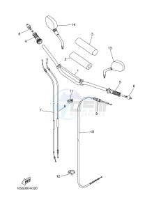 XT660X (10SC 10SC 10SC 10SC) drawing STEERING HANDLE & CABLE