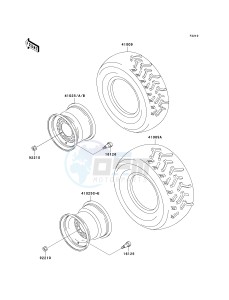 KVF 400 D [PRAIRIE 400] (D1-D4) [PRAIRIE 400] drawing WHEELS_TIRES