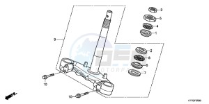 SH125B drawing STEERING STEM