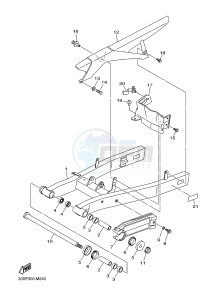 XJ6S 600 DIVERSION (S-TYPE) (36CF 36CH) drawing REAR ARM