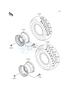 KVF 400 B [PRAIRIE 400] (B1) [PRAIRIE 400] drawing WHEELS_TIRES