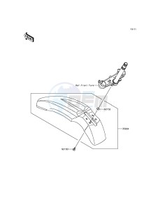 KLX125 KLX125CDS XX (EU ME A(FRICA) drawing Front Fender(s)