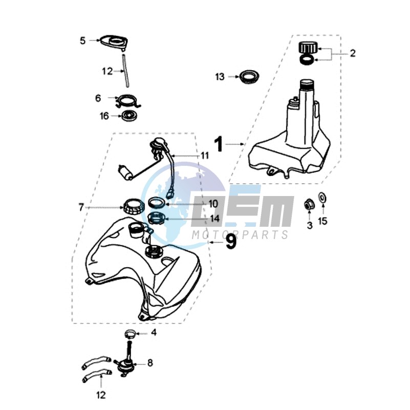 TANK AND FUEL PUMP