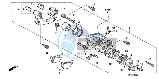 REAR BRAKE CALIPER