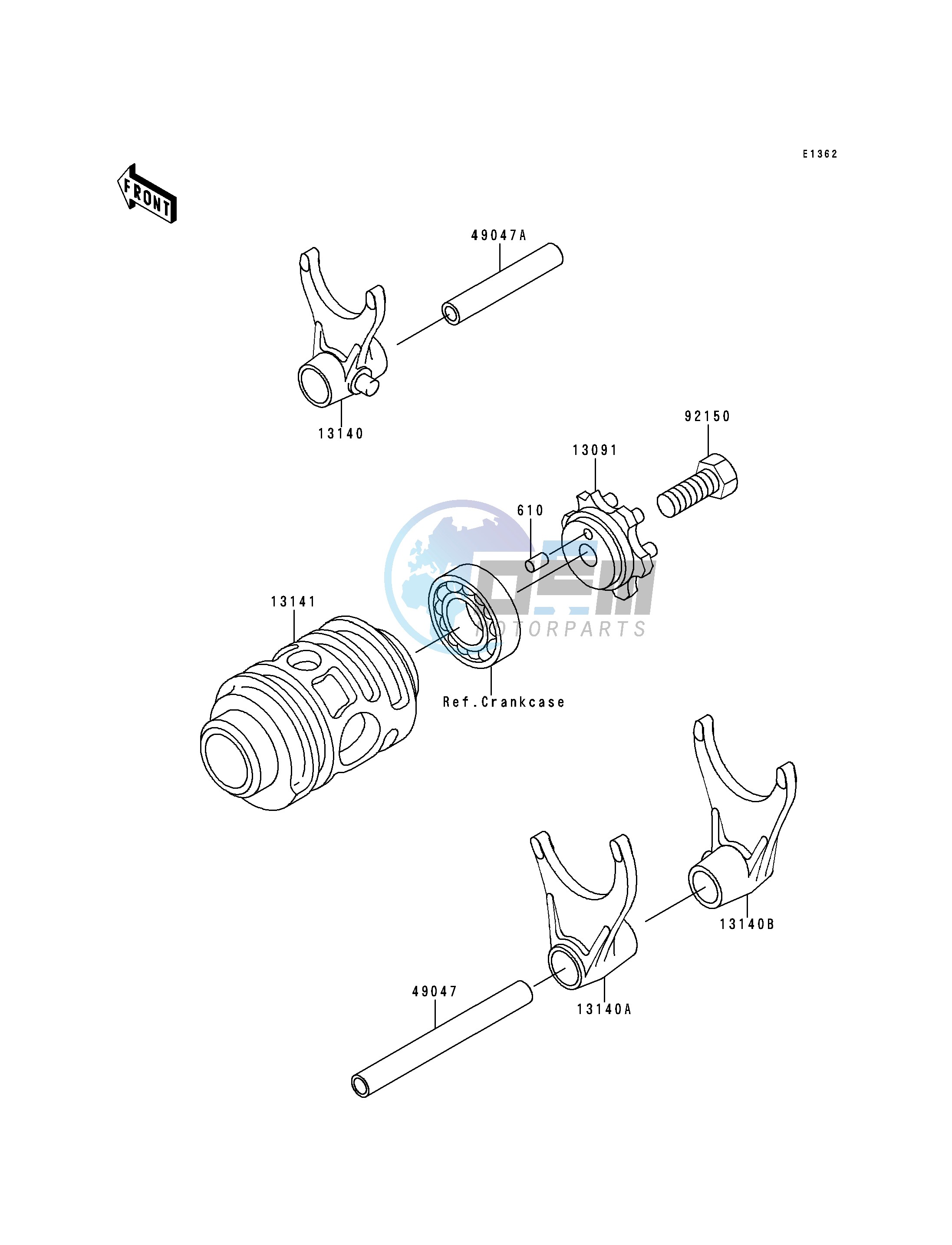 GEAR CHANGE DRUM_SHIFT FORK-- S- -