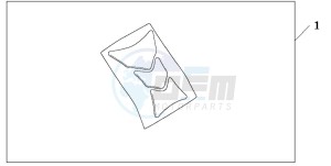 CBF1000S drawing TANK PAD HONDA WING LOGO