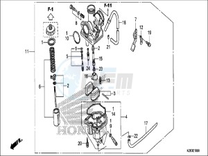 CRF125FBH Europe Direct - (ED) drawing CARBURETOR