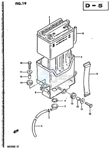 DR125S (E2) drawing BATTERY (E2, E4, E15, E18, E21)