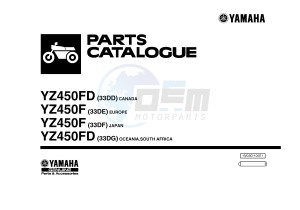 YZ450F (33DD 33DE 33DF 33DG) drawing .1-Front-Page