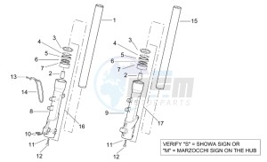 Leonardo 250 st (eng. Yamaha) drawing Front fork II