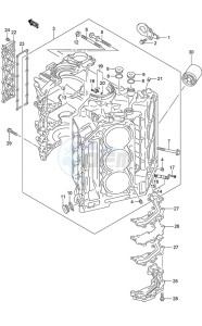 DF 250 drawing Cylinder Block (DF 250S)