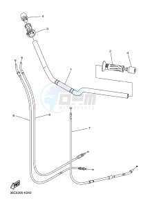 XJ6S 600 DIVERSION (S-TYPE) (36CC 36CE) drawing STEERING HANDLE & CABLE