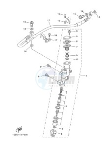 YZ125 (1SRT) drawing REAR MASTER CYLINDER