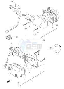 RGV250 (E24) drawing TURN SIGNAL LAMP (E2,E4,E21,E22,E24,E34)