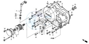 TRX400EX SPORTRAX 400 EX drawing RIGHT CRANKCASE COVER