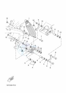 MT-125 ABS MT125-A (BR37) drawing REAR SUSPENSION