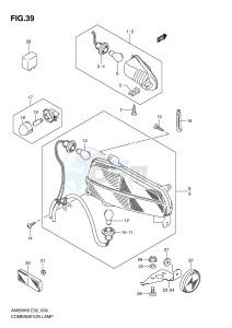 AN650 (E2) Burgman drawing COMBINATION LAMP