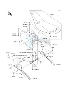 KSV 700 A [KFX 700] (A6F-A9F) A7F drawing SEAT