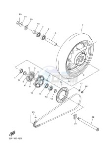 FZ8-N 800 FZ8 (NAKED) (39PS 39PU) drawing REAR WHEEL