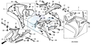 CBR1000RR9 BR / MME SPC - (BR / MME SPC) drawing MIDDLE COWL