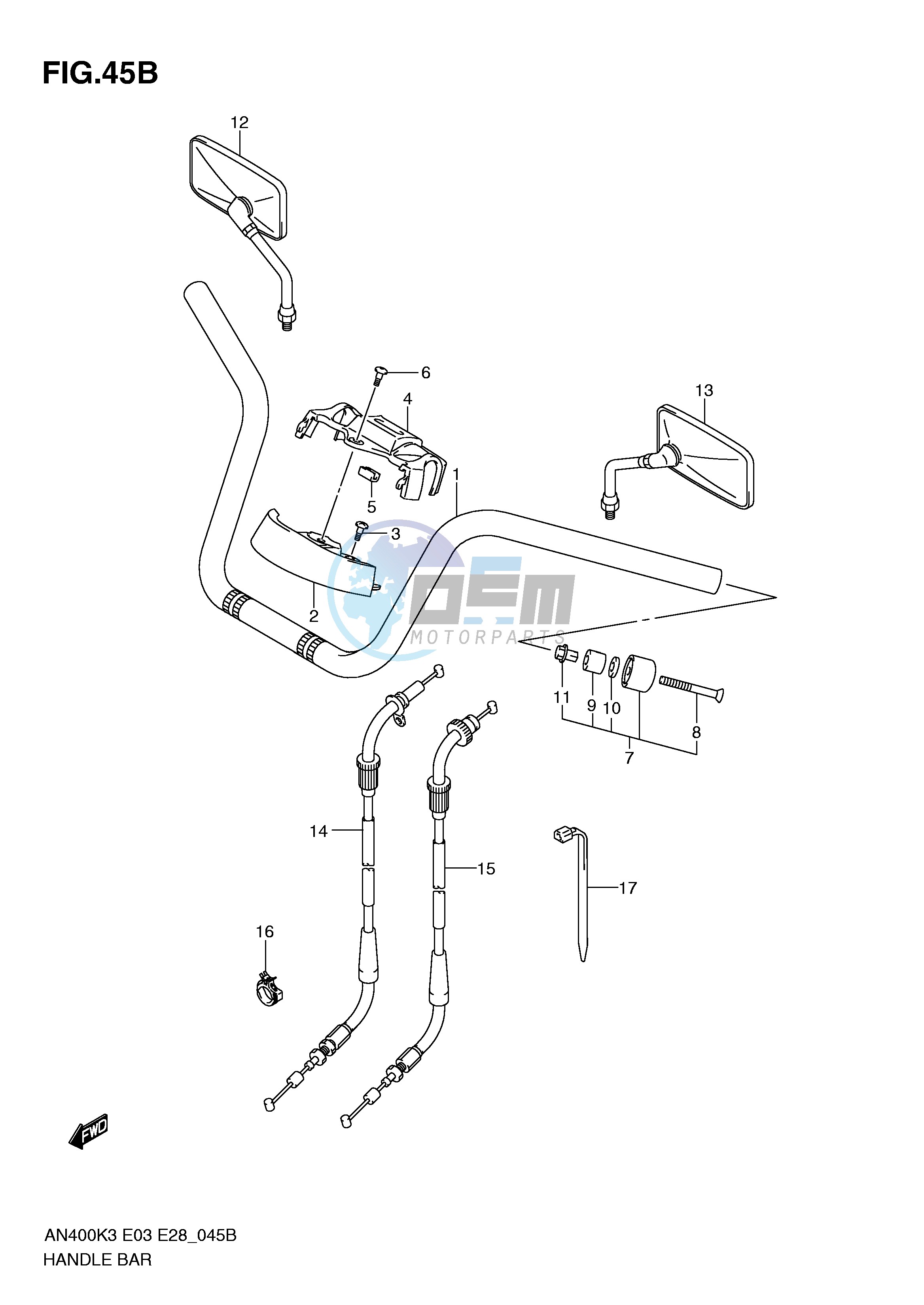 HANDLEBAR (AN400SK5 SK6)