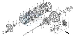 VFR750F drawing CLUTCH