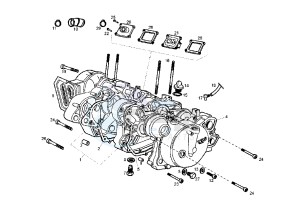 SENDA R X-RACE - 50 cc drawing CRANKCASE-COVER