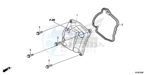 SH125ASE SH125AS UK - (E) drawing CYLINDER HEAD COVER