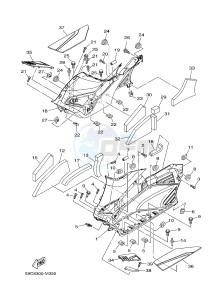 XP500 T-MAX 530 (59CM) drawing STAND & FOOTREST 2