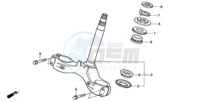 VTR1000SP VTR1000SP-1 drawing STEERING STEM