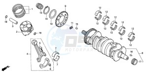 CBR600F4 drawing CRANKSHAFT/PISTON