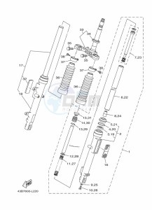 YBR125EGS (43BK) drawing FRONT FORK