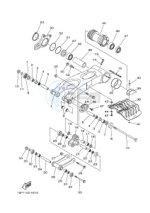 YFZ450R YFZ450RSED YFZ450R SPECIAL EDITION (18PV 18PT) drawing REAR ARM