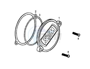 XS125-K drawing CYLINDER HEAD SIDE COVER