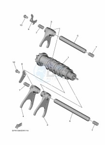 TRACER 9 GT MTT890D (BAPV) drawing SHIFT CAM & FORK