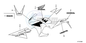 CBR125RTC drawing MARK/STRIPE (2)