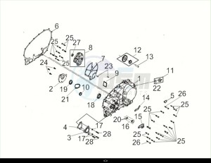 MAXSYM TL 508 (TL50W2-EU) (M2) drawing L. CRANK CASE COVER / MAXSYM TL 508 (TL50W2-EU) (M2)