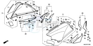 VFR1200FDC VFR1200F Dual Clutch E drawing TANK COVER