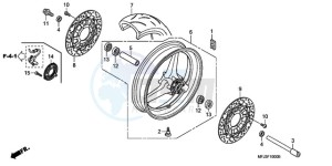 CBR600RA9 Korea - (KO / ABS) drawing FRONT WHEEL