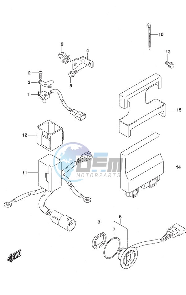 PTT Switch/Engine Control Unit