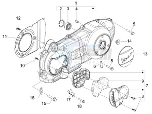 GTS 300 ie Super ABS (USA) (AU, HK) drawing Crankcase cover - Crankcase cooling