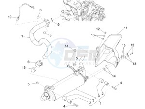 RS4 125 4T drawing Exhaust pipe