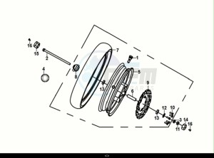 JET 14 125 AC (XC12W2-EU) (E5) (M1) drawing FRONT WHEEL