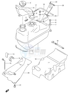 AN400 (E2) Burgman drawing FUEL TANK (MODEL X Y)