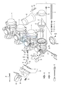 GSX-R600 (E2) drawing CARBURETOR (MODEL W X Y)