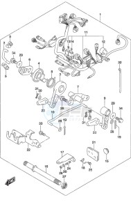 DF 9.9B drawing Remote Control Parts