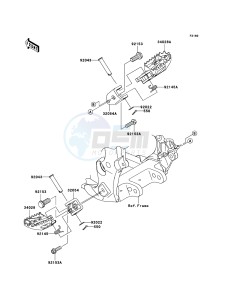 KX450F KX450D7F EU drawing Footrests