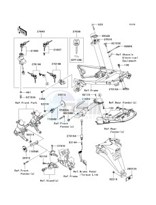 ZX 1400 A [NINJA ZX-14] (A6F-A7FA) A6F drawing IGNITION SWITCH_LOCKS_REFLECTORS