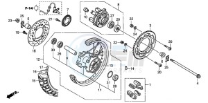 XL700V drawing REAR WHEEL