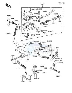 KZ 1100 B [GPZ) (B1-B2) [GPZ) drawing FRONT MASTER CYLINDER -- KZ1100-B2- -